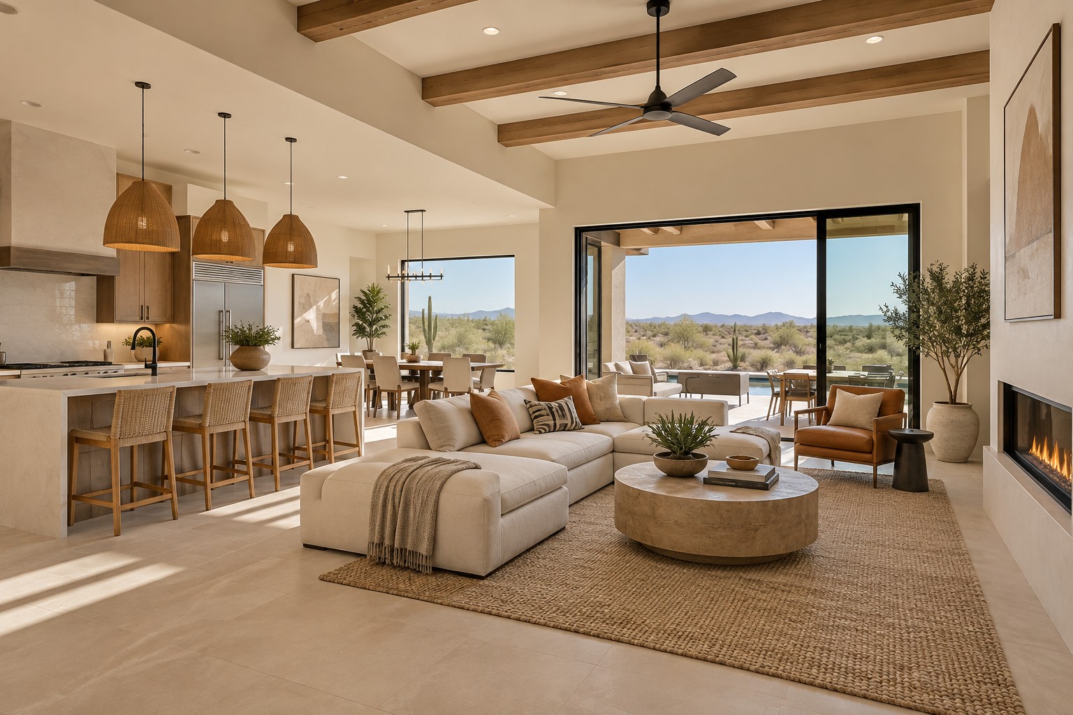 A bright Phoenix-area home interior, illustrative
